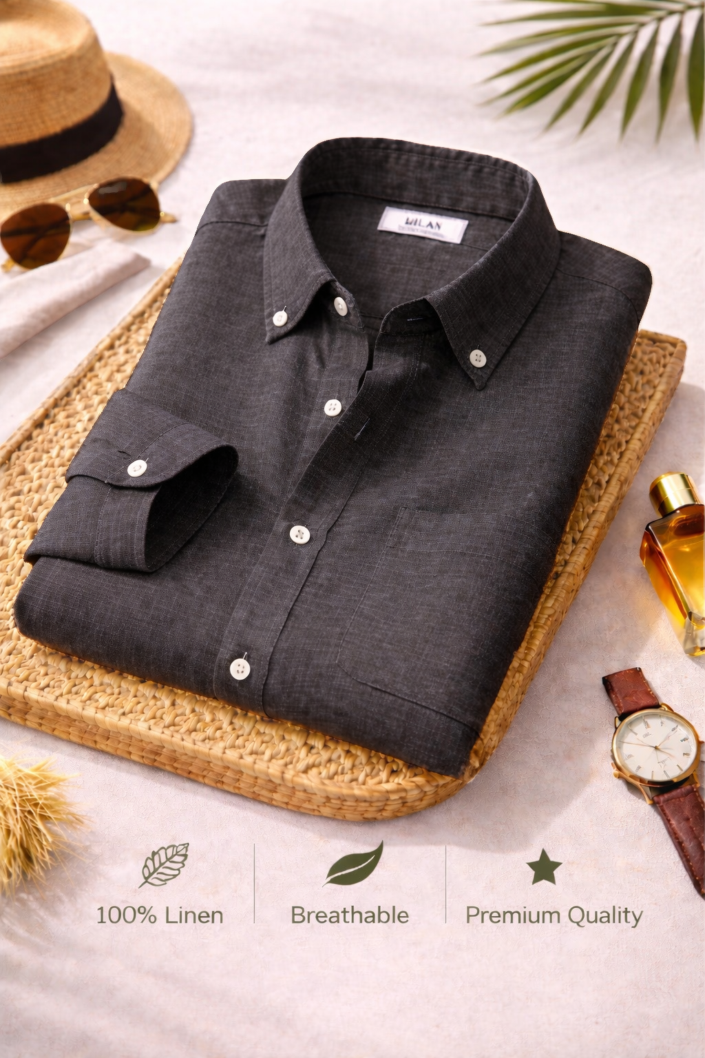 Combo Set 2 Linen Shirts Combo Pack (4 Shirts)