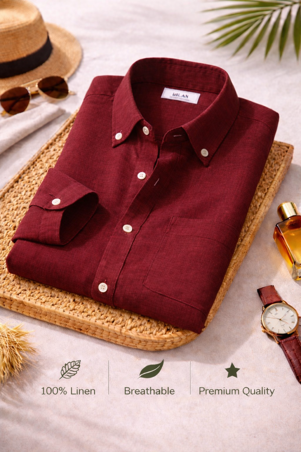 Combo Set 4 Linen Shirts Combo Pack (4 Shirts)